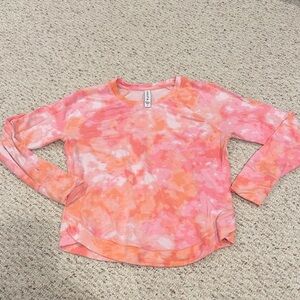 Athleta Pink and Orange Tie-Dye Sweatshirt